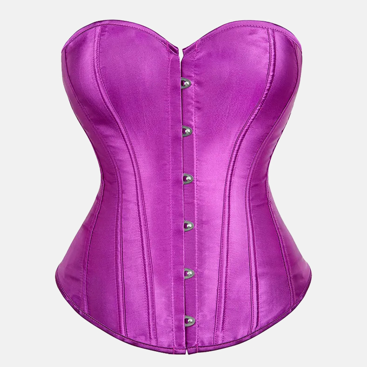 Bustier corset violet vu de face